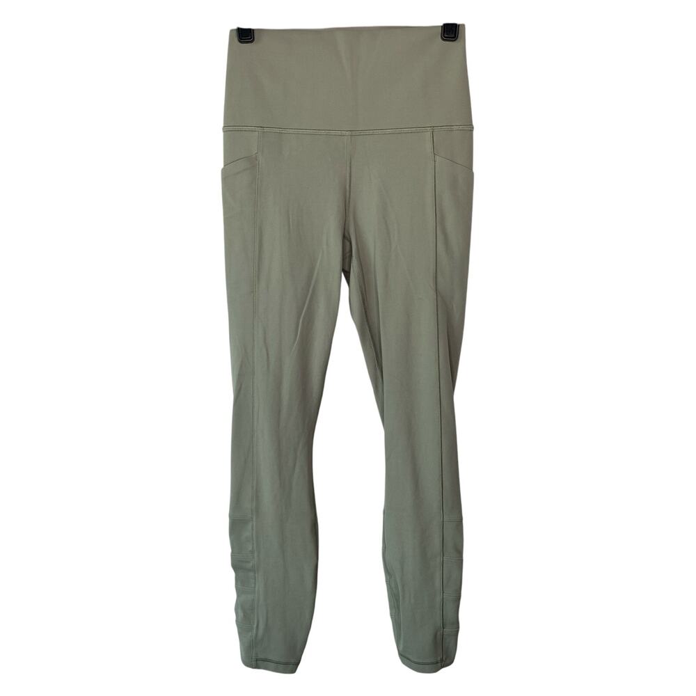 Athleta Sage Green Salutation Stash Pocket II Cinch 7/8 Leggings Size XS